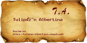 Tulipán Albertina névjegykártya